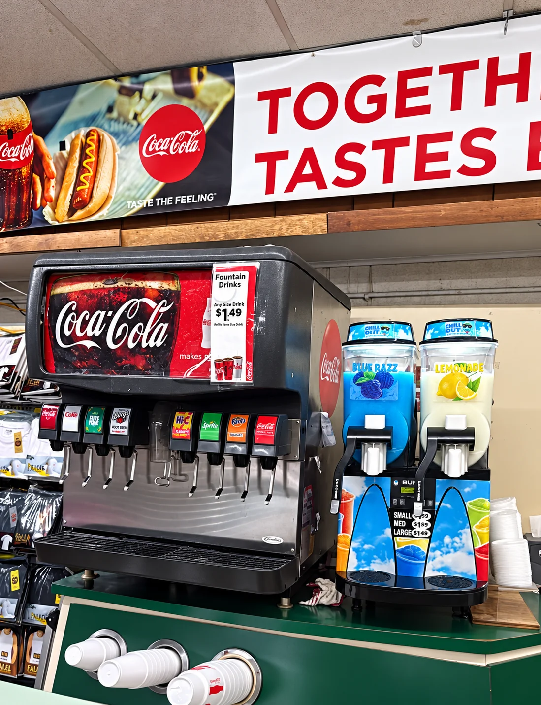 Coca-Cola fountain and frozen drink station